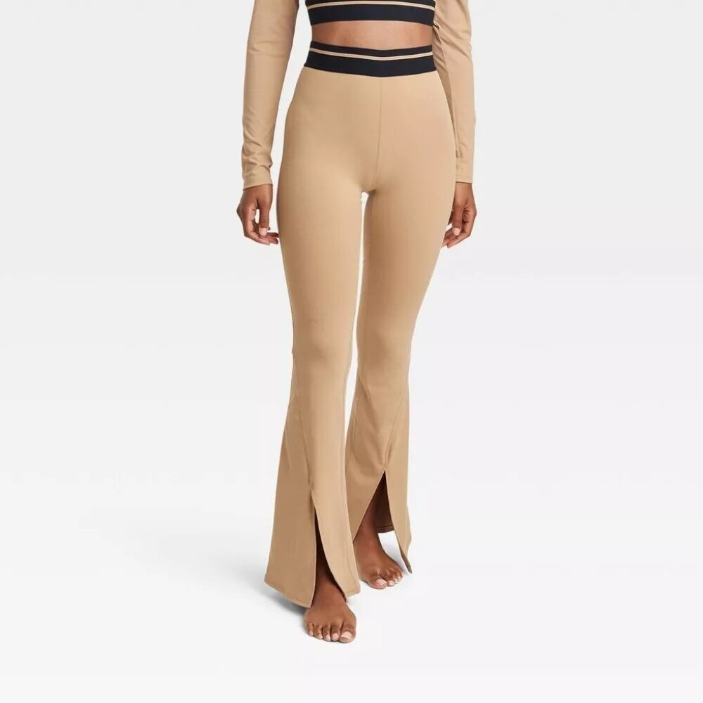 Joy Lab Women's Flare Leggings with Thick Elastic Waist Band - Size Small